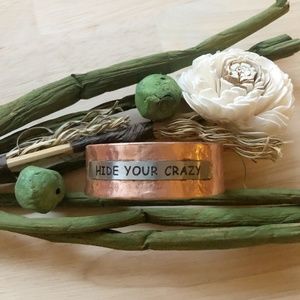 HIDE YOUR CRAZY Copper Style Bracelet